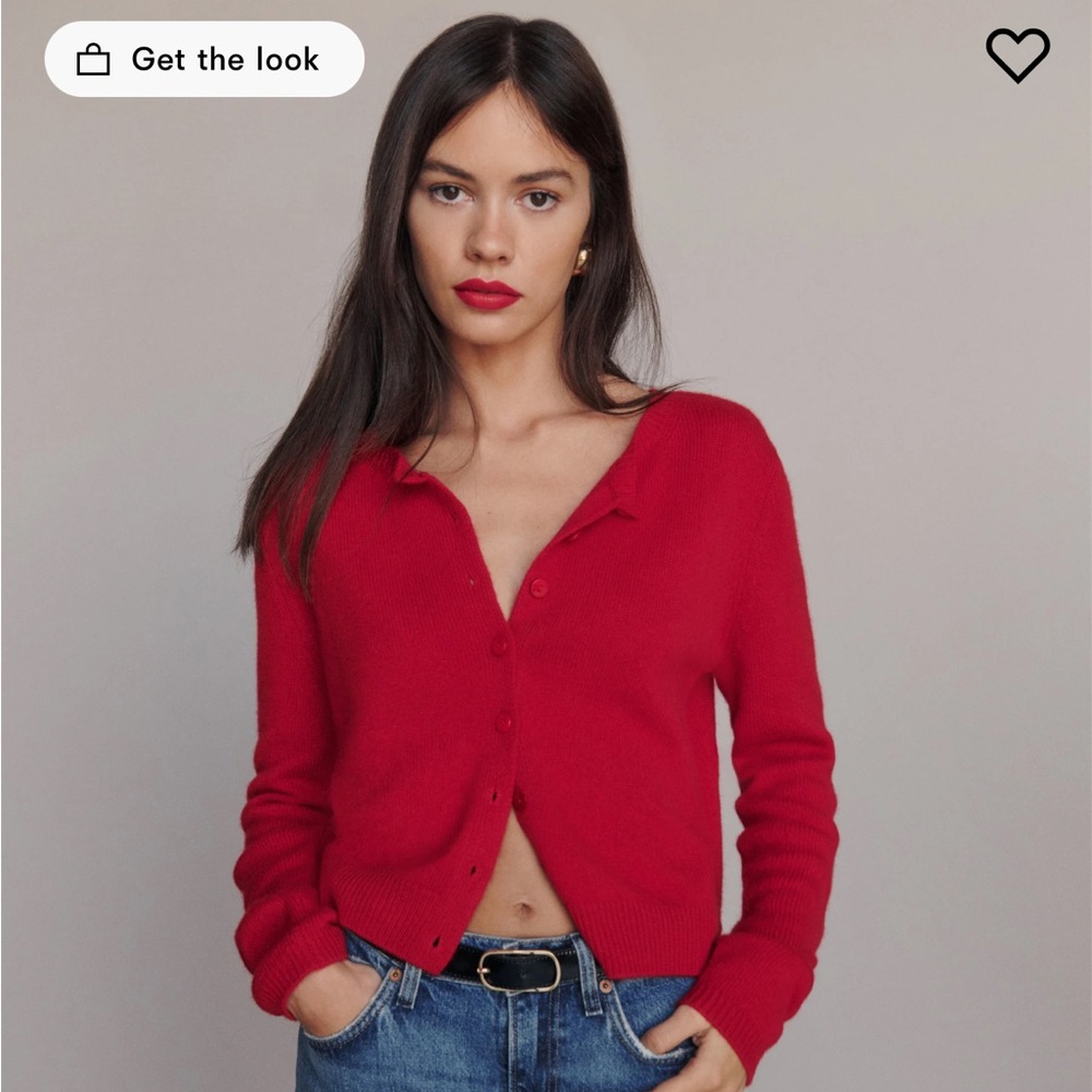 NEW Reformation Clara Cashmere Crew Cardigan w/ tags — medium